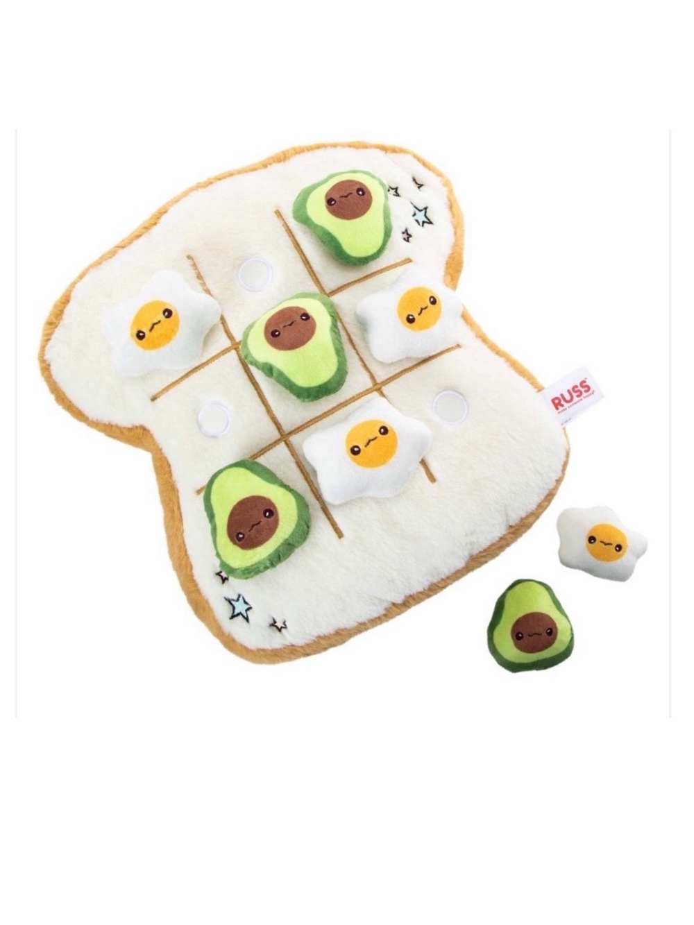 Russ 🍞🥚🥑 Breakfast Toast Tic Tac Toe Plush Playset